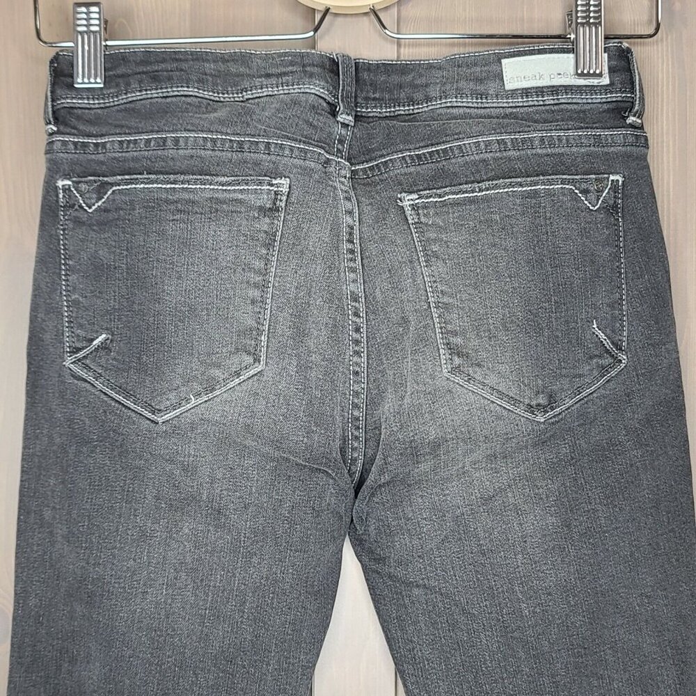 Sneak Peek Jeans Womens Size 5 Faded Black Whisker Wash Skinny Distressed Casual - Picture 11 of 12